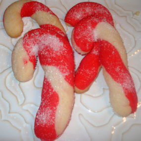 candy canes Christmas cookies