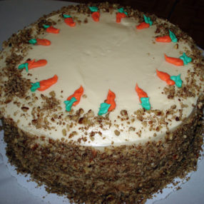 fresh-baked carrot cake