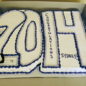 graduation cake with year on it