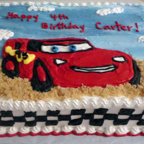 lightning mcqueen birthday cake