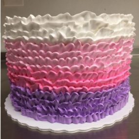 color waves birthday cake