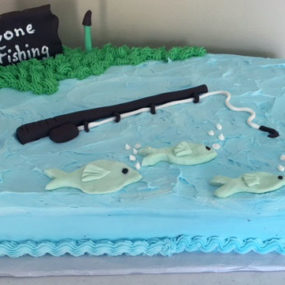 gone fishing birthday cake