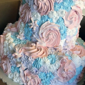 Birthday cake with flowers