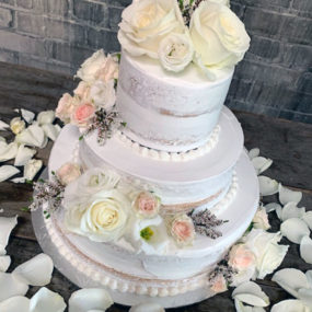 naked wedding cake