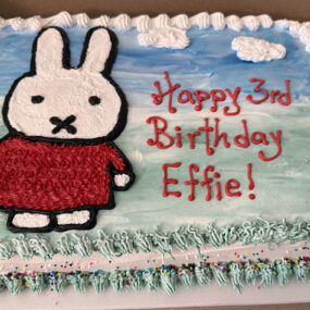 bunny birthday cake